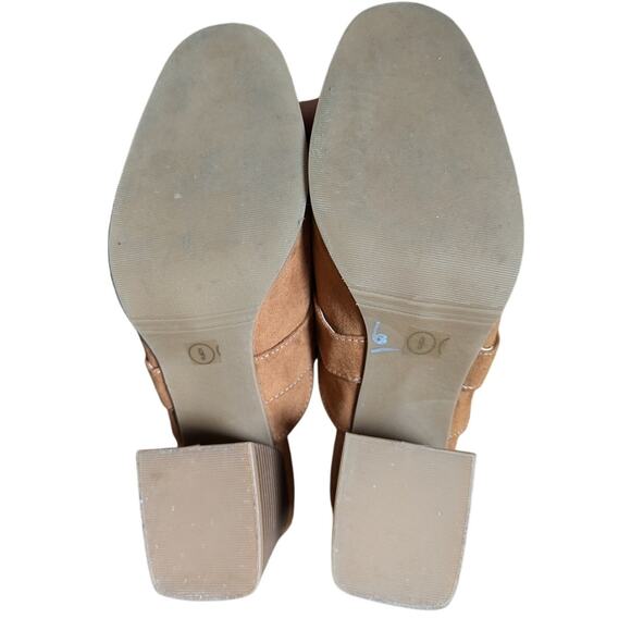 Anne Klein Isha Clog Suede Leather Slip On Mules Square Round Toe Brown Size 6 - Picture 5 of 7